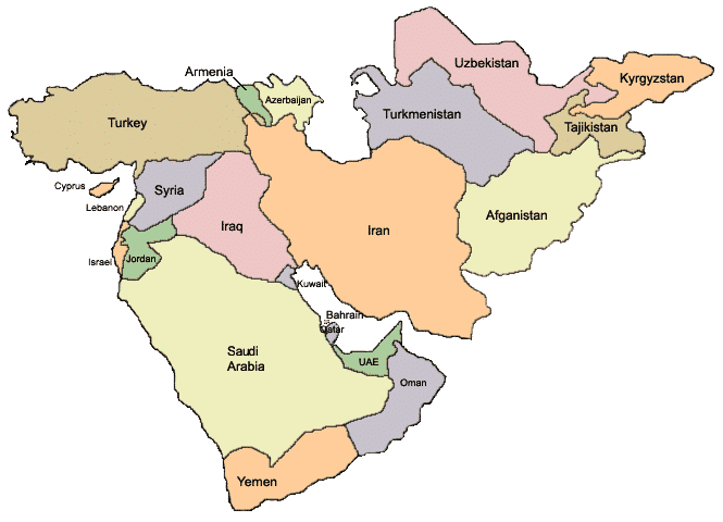 Languages in middle east