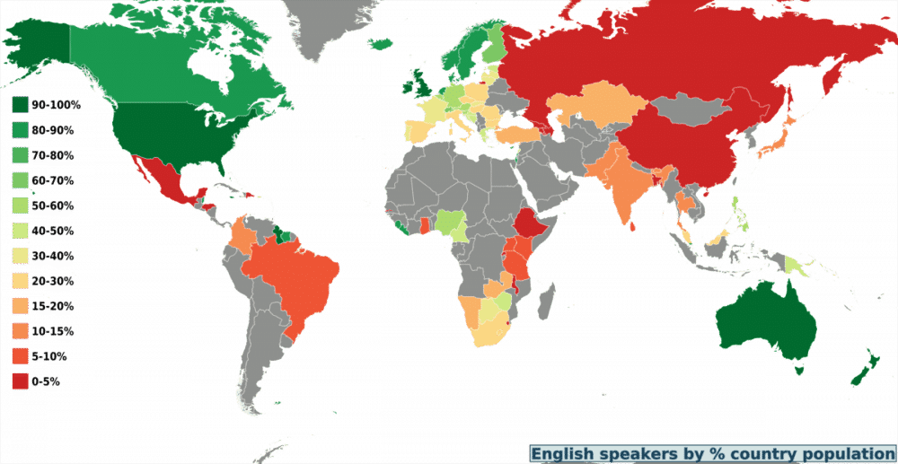 Fastest Growing Languages: Growth of English