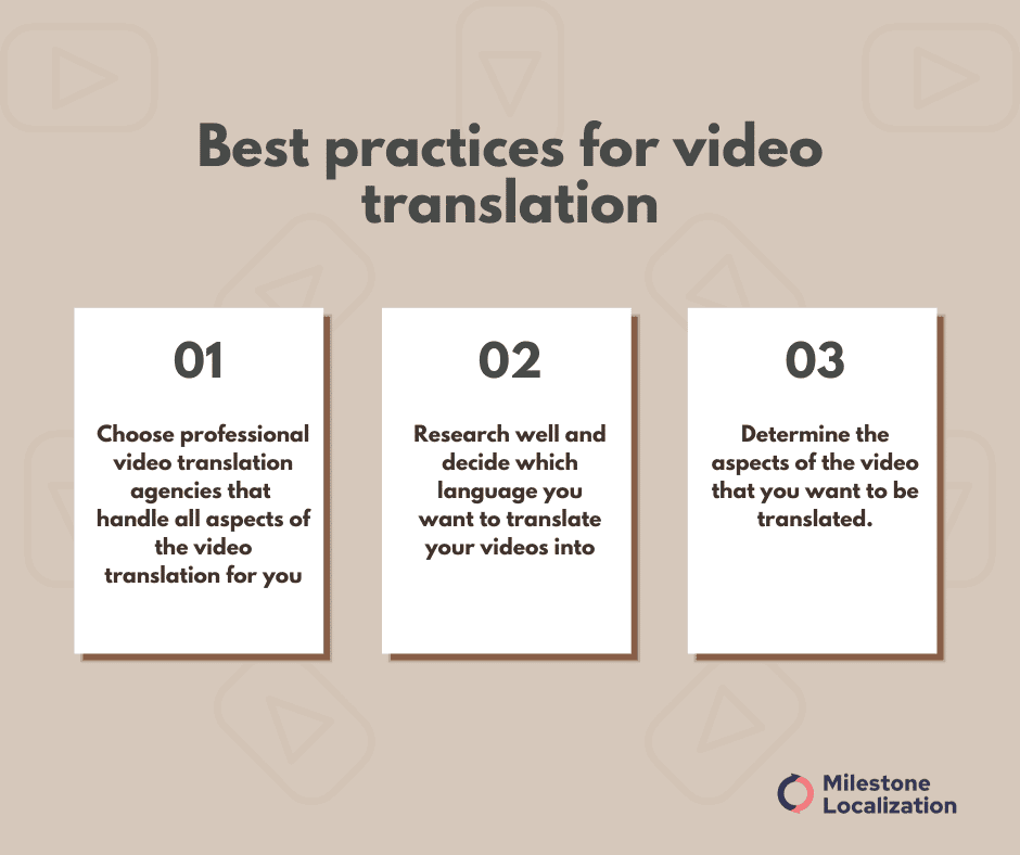 Best Practices For Video Translation