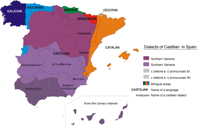 Spanish dialects in Spain