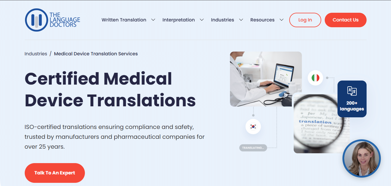 The Language Doctors Inc. medical device translation services