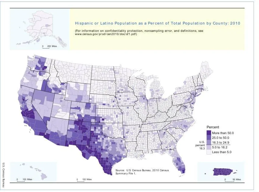 Hispanic and Spanish speakers in the US