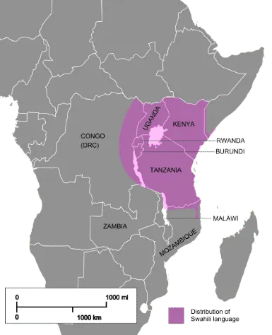 Population of Swahili speakers