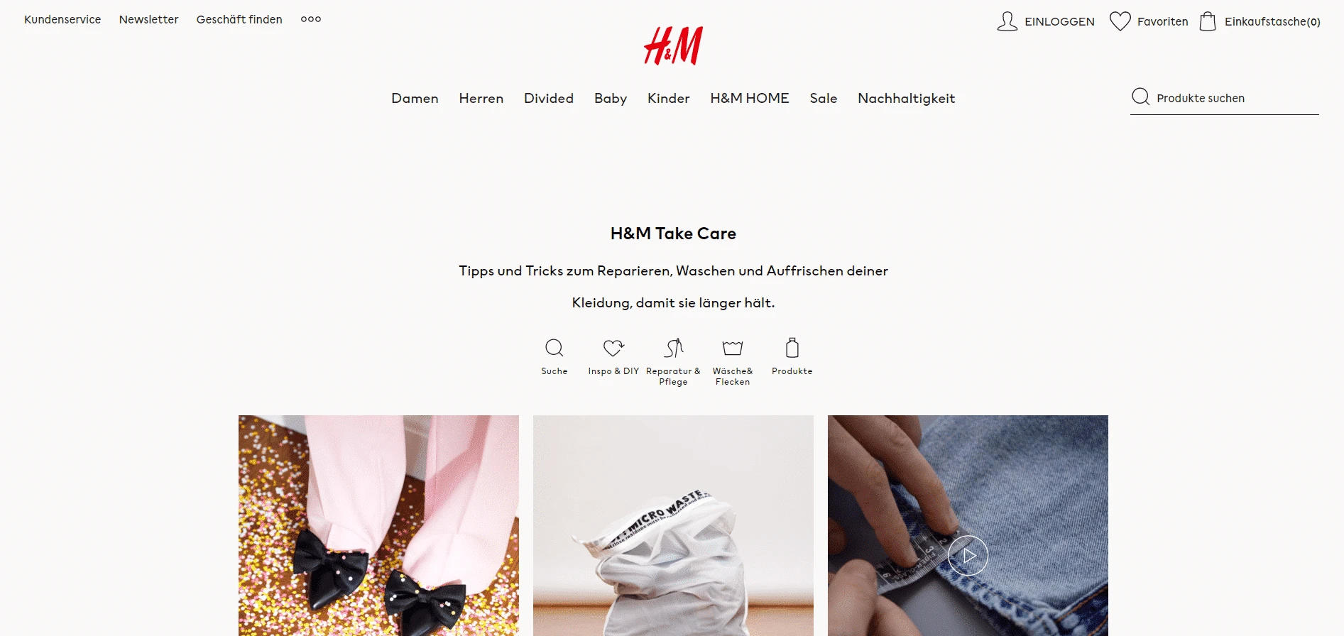 Multi-lingual website H&M