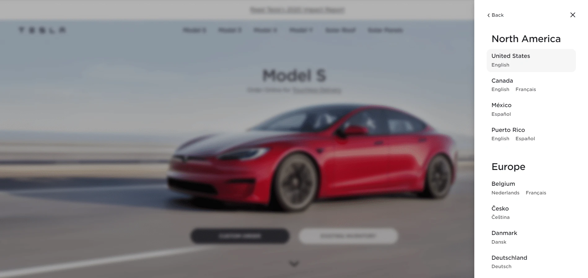 Multilingual Website: Tesla