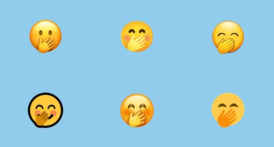 Hand over mouth emoji