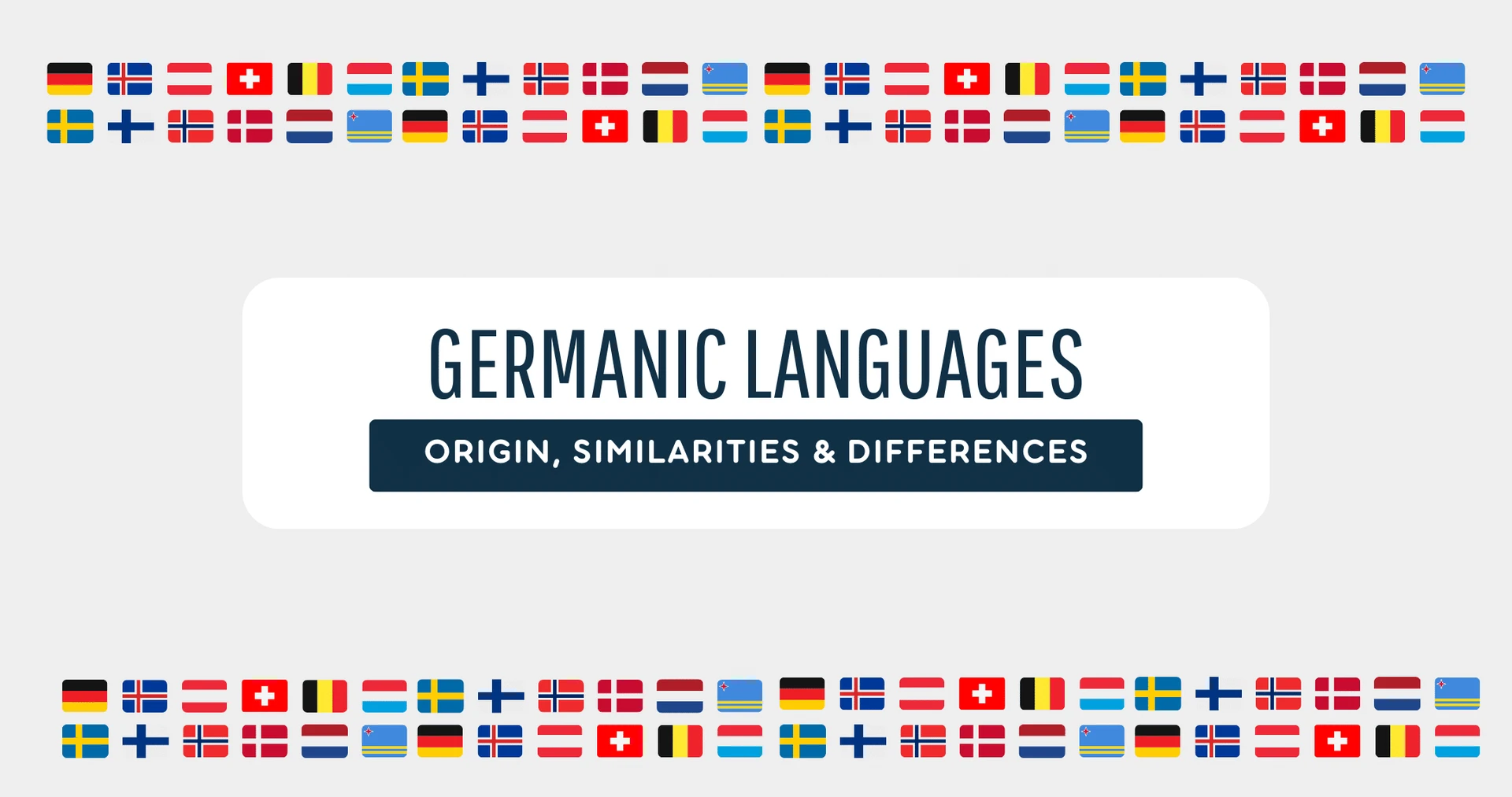 GERMANIC LANGUAGES Germanic Languages