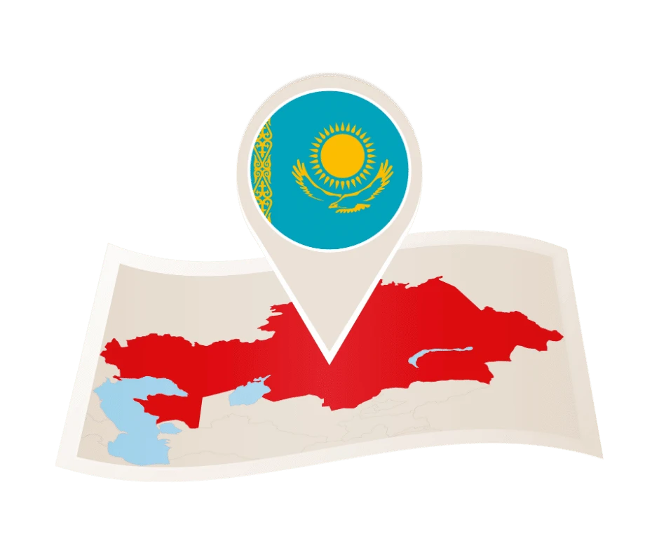 kazakhstan map