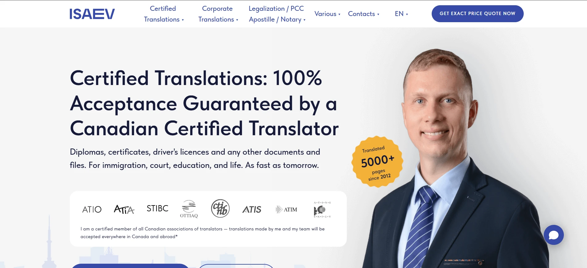 ISAEV Top Translation Companies in Canada 