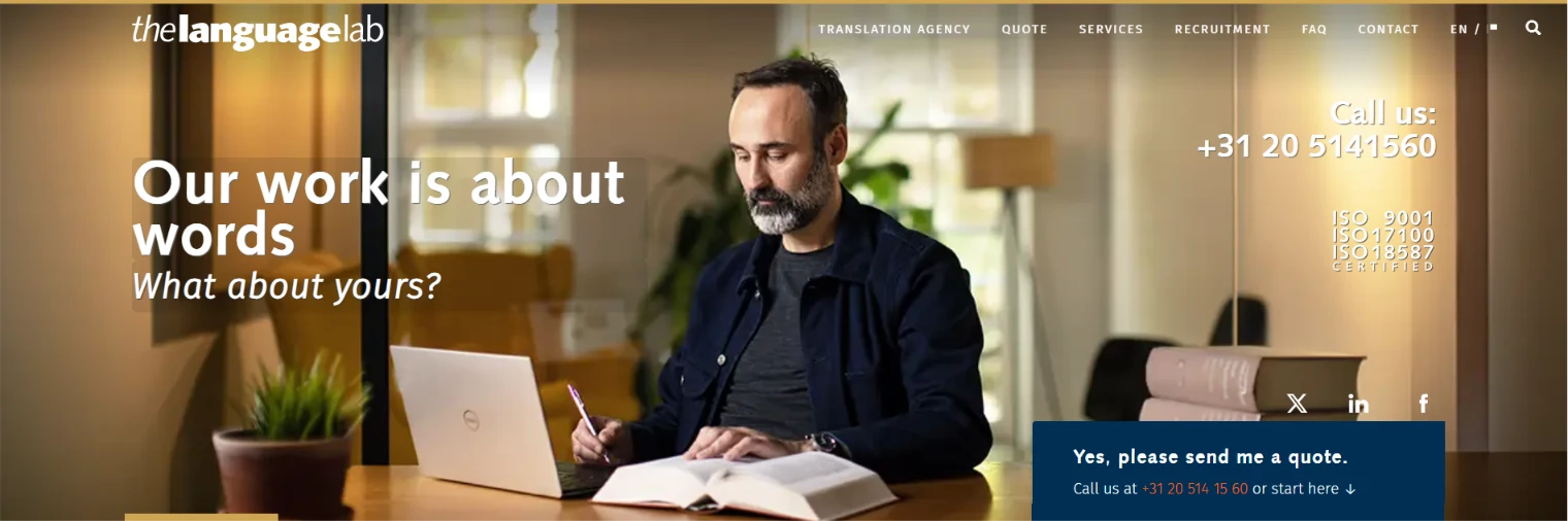 The Language Lab translation companies in the Netherlands