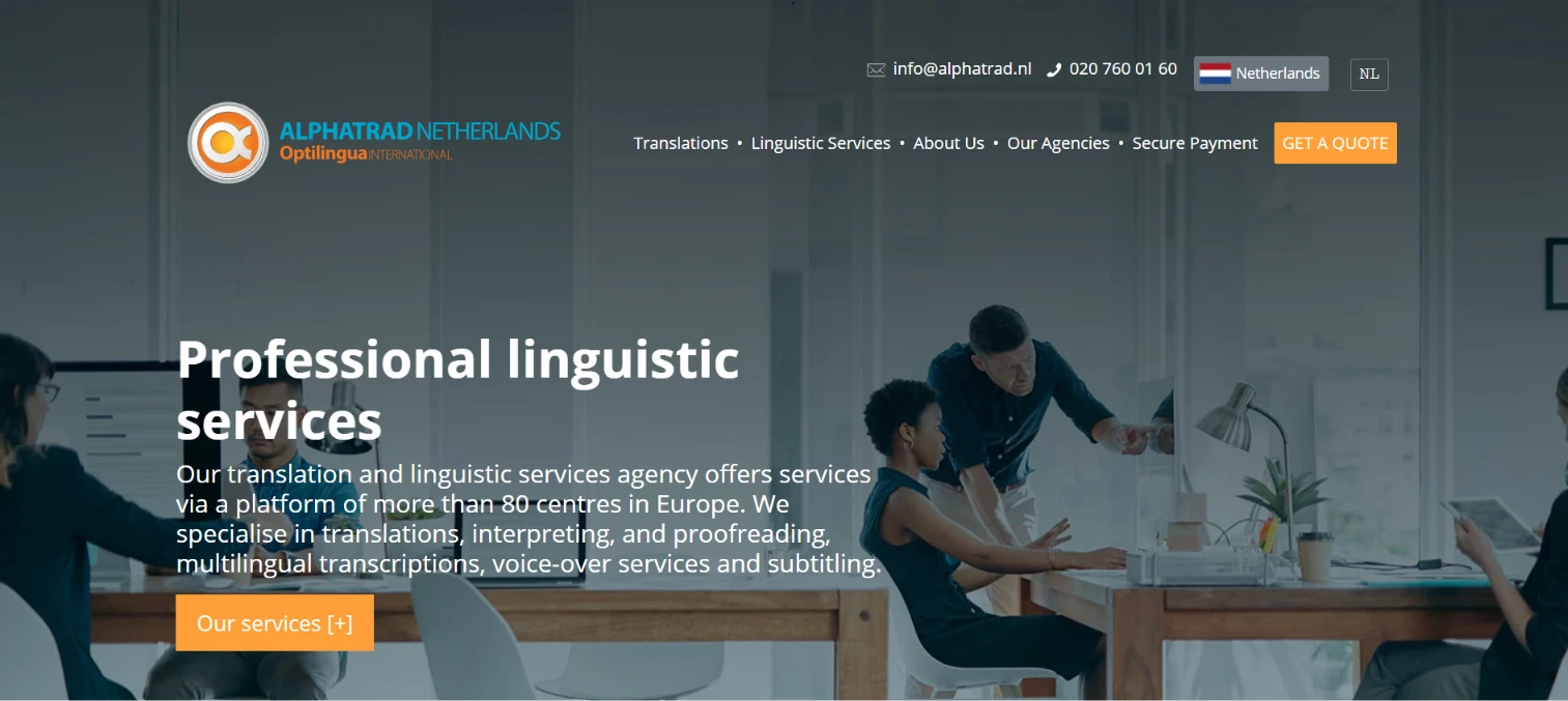 Alphatrad translation companies in the Netherlands